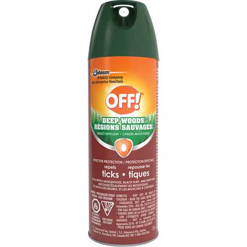 Insectifuge chasse-tiques Off! R&eacute;gions sauvages, DEET &agrave; 25 %, A&eacute;rosol, 170 g Air Extreme Inc.