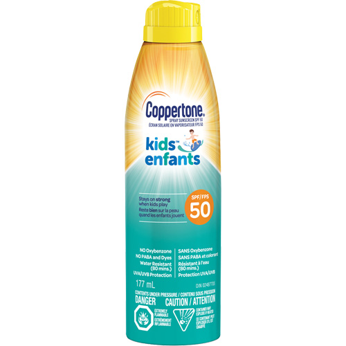 Kids Water Resistant Sunscreen, SPF 50, Aerosol Air Extreme Inc.