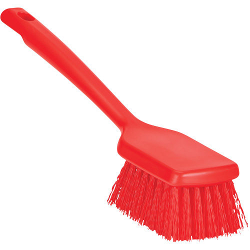 ColorCore Short Handle Brush, Stiff Bristles, 12" Long, Red Air Extreme Inc.