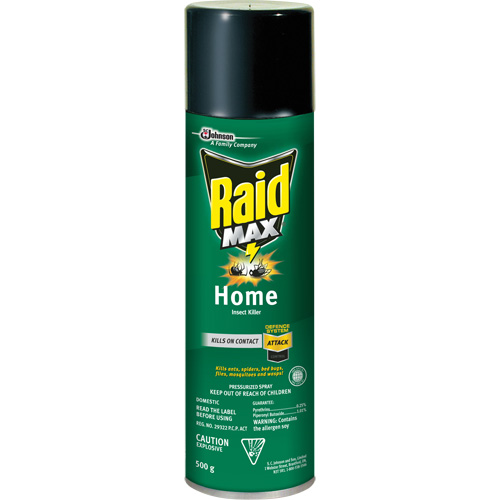 Raid&reg; Max&reg; Home Insect Killer Insecticide, 500 g, Aerosol Can, Solvent Base Air Extreme Inc.