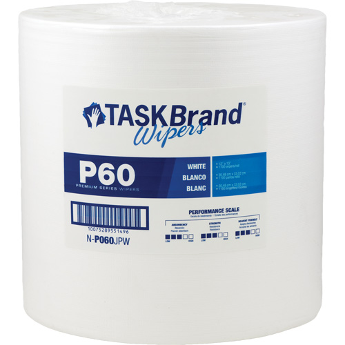 TaskBrand&reg; P60 Premium Series Wipers, All-Purpose, 13" L x 12" W Air Extreme Inc.