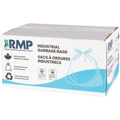 Industrial Garbage Bags, 3X Strong, 35" W x 50" L, 3 mils, Clear, 194 L (44 Gal.) Capacity Air Extreme Inc.