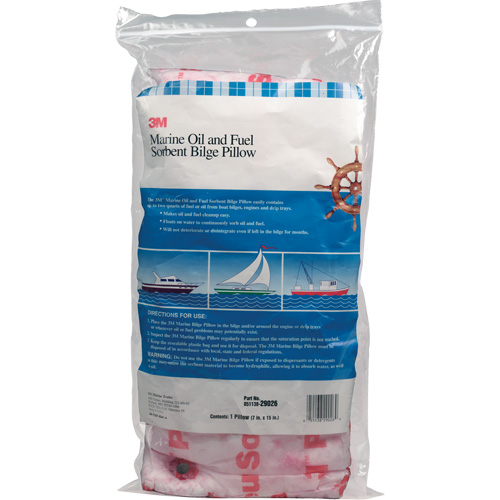 Tampon de fond de cale pour huiles et carburants nautiques, Huile seulement, 15" lo x 7" la, 12,1 gal absorption/pqt Air Extreme Inc.