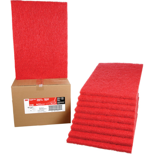 Tampon de nettoyage pour tapis, 14" x 20", Lustrage/Nettoyage, Rouge Air Extreme Inc.
