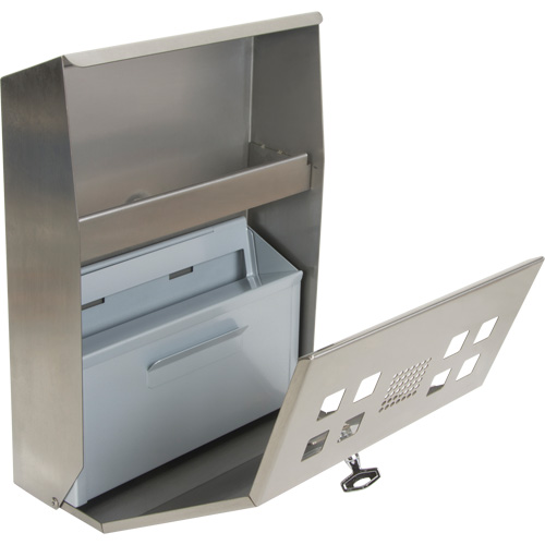 Cendrier, Montage mural, Acier inoxydable, Capacit&eacute; 1.6 Litres, Hauteur 13-4/5" Air Extreme Inc.