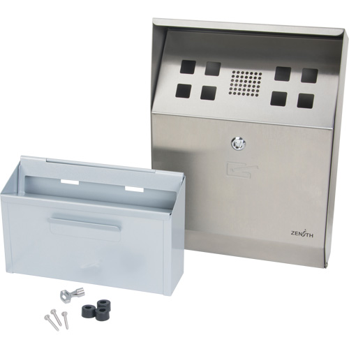 Cendrier, Montage mural, Acier inoxydable, Capacit&eacute; 1.6 Litres, Hauteur 13-4/5" Air Extreme Inc.