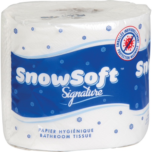 Papier hygi&eacute;nique de premi&egrave;re qualit&eacute; Snow Soft, 2 Pli, 600 Feuilles/Rouleu, Longueur 145', Blanc Air Extreme Inc.