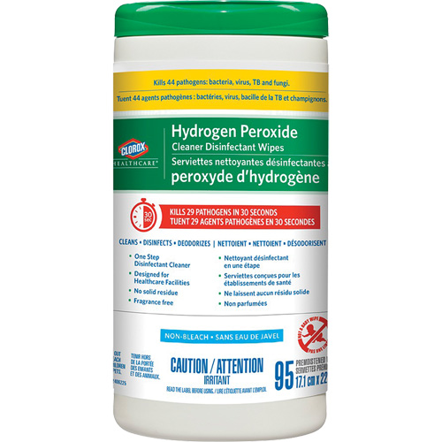 Lingettes d&eacute;sinfectantes et nettoyantes &agrave; base de peroxyde d'hydrog&egrave;ne Healthcare, 95 lingettes Air Extreme Inc.