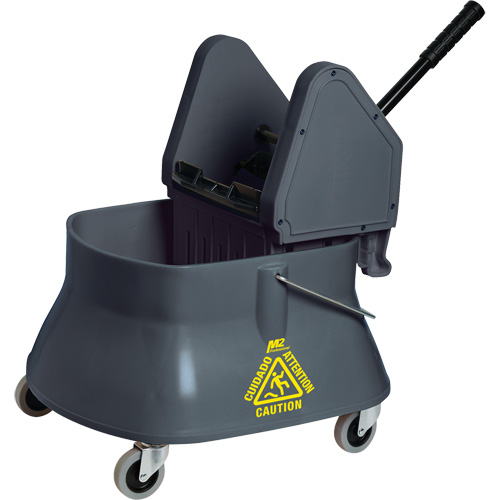Seau pour vadrouille et essoreuse Champ, Pression vers le bas, 6,5 gal. US (26 pintes)/7,5 gal. US (30 pintes), Gris Air Extreme Inc.