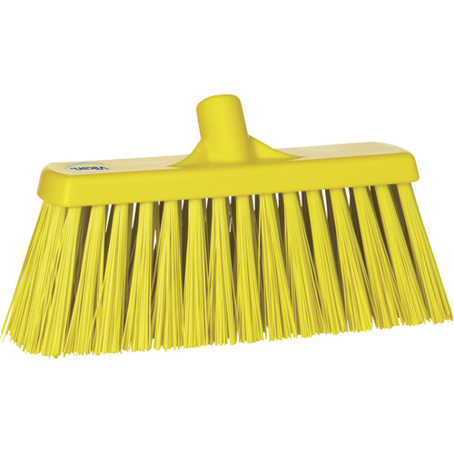 Heavy-Duty Push Broom, Stiff Bristles, 13", Polyester, Yellow Air Extreme Inc.