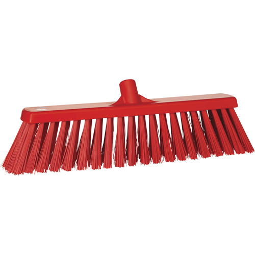Heavy-Duty Push Broom, Stiff Bristles, 20", Polyester, Red Air Extreme Inc.
