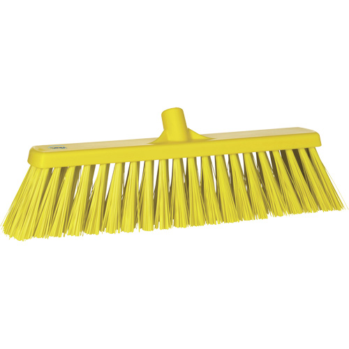 Heavy-Duty Push Broom, Stiff Bristles, 20", Polyester, Yellow Air Extreme Inc.