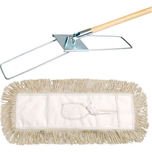 Break-Ezy Dust Mop System, Tie-On Style, Cotton, 36" L x 5" W Air Extreme Inc.