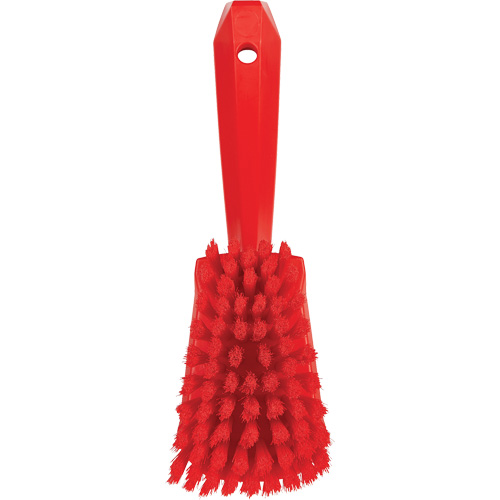 Short-Handled Washing Brush, Soft Bristles, 10-1/2" Long, Red Air Extreme Inc.