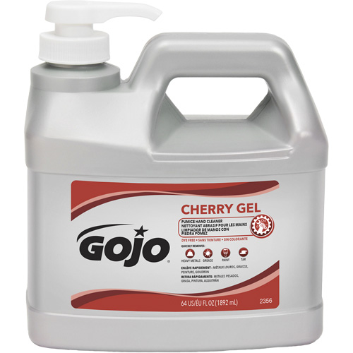 Hand Cleaner, Gel/Pumice, 1.89 L, Pump Bottle, Cherry Air Extreme Inc.