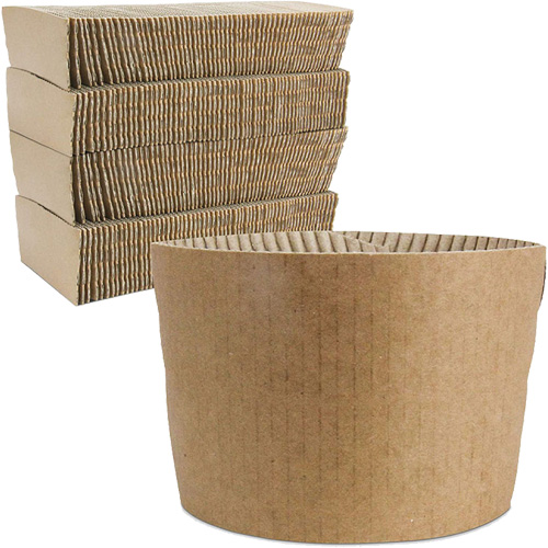 Kraft Coffee Cup Sleeves, Paper, 12 oz. - 20 oz., Brown Air Extreme Inc.
