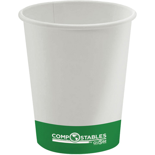 Gobelets en papier compostable chaud/froid &agrave; paroi simple, 8 oz, Multicolore Air Extreme Inc.
