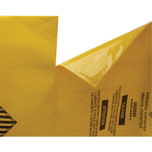 Hazardous Waste Liners, Asbestos, 40" L x 35" W, 3 mils Air Extreme Inc.