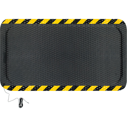 Hog Heaven Electrically Conductive Mat Kit, 3' W x 5' L, 7/8" Thickness, Black/Yellow, Nitrile Air Extreme Inc.