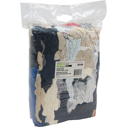 Recycled Material Wiping Rags, Fleece, Mix Colours, 10 lbs. Air Extreme Inc.