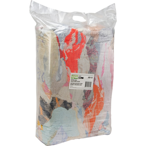 Recycled Material Wiping Rags, Terrycloth, Mix Colours, 25 lbs. Air Extreme Inc.