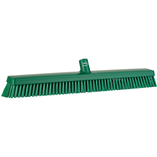 Heavy-Duty Push Broom, Fine/Stiff Bristles, 24", Green Air Extreme Inc.