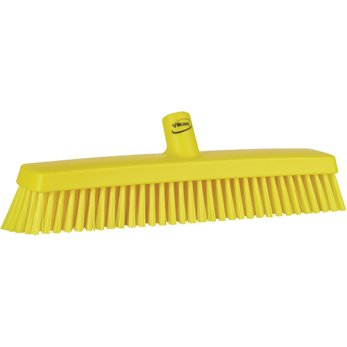 Push Broom Head, Fine/Stiff Bristles, 16-1/2", Polyester/Polypropylene, Yellow Air Extreme Inc.