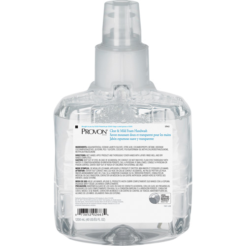 Provon&reg; Clear & Mild Hand Soap, Foam, 1200 ml, Unscented Air Extreme Inc.