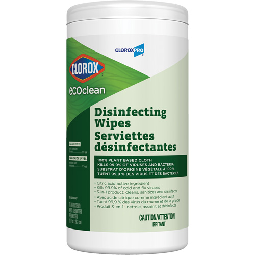 Lingettes d&eacute;sinfectantes EcoClean, 75 lingettes Air Extreme Inc.