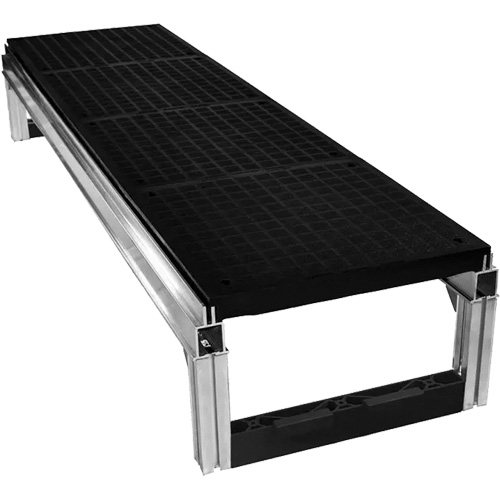 Trousse de plateforme de travail modulaire en aluminium lisse FOUNDATION, 18" la x 72" pr, Capacit&eacute; de 400 lb, Enti&egrave;rement soud&eacute; Air Extreme Inc.