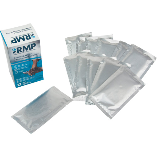 Lingettes nettoyantes emball&eacute;es individuellement, 12 lingettes, 8" x 9-1/2" Air Extreme Inc.