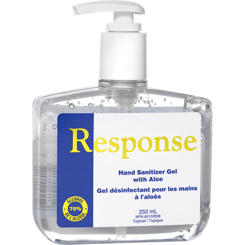 Gel d&eacute;sinfectant pour les mains &agrave; l'alo&egrave;s Response, 250 ml, Bouteille &agrave; pompe, 70 % alcool Air Extreme Inc.