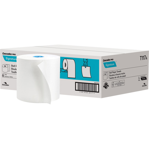 Papier essuie-tout textur&eacute; compostable &agrave; enrouler &agrave; la main PRO Signature, 1 pli, Standard, 1000' lo Air Extreme Inc.