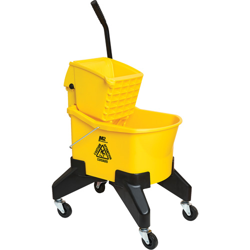 Seau & essoreuse pour vadrouille Grizzly, Pression vers le bas, 8 gal. US (32 pintes), Jaune Air Extreme Inc.