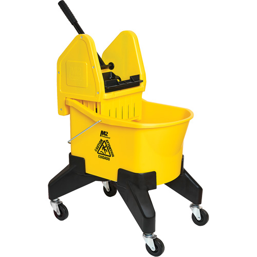 Grizzly Mop Wringer & Bucket, Side Press, 8 US Gal. (32 Quart), Yellow Air Extreme Inc.