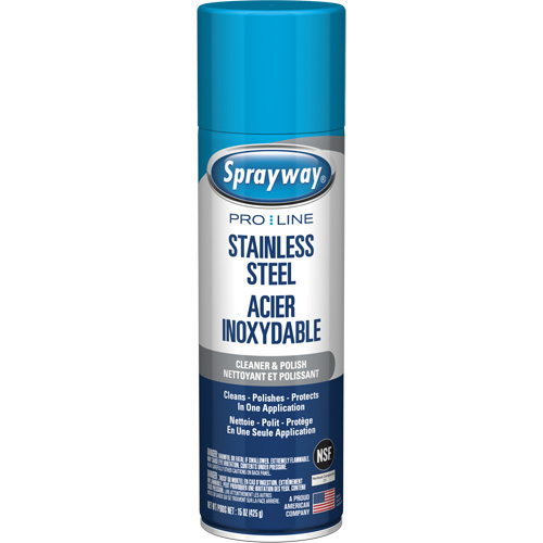 Nettoyant & polis pour acier inoxydable Pro Line, 15 oz, Canette a&eacute;rosol Air Extreme Inc.