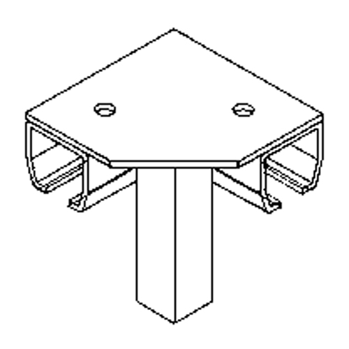 Raccord pour joint d'angle de 90° pour murs-rideaux mont&eacute;s au sol Air Extreme Inc.
