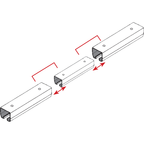&eacute;clisse pour rail de roulement de mur-rideau Air Extreme Inc.