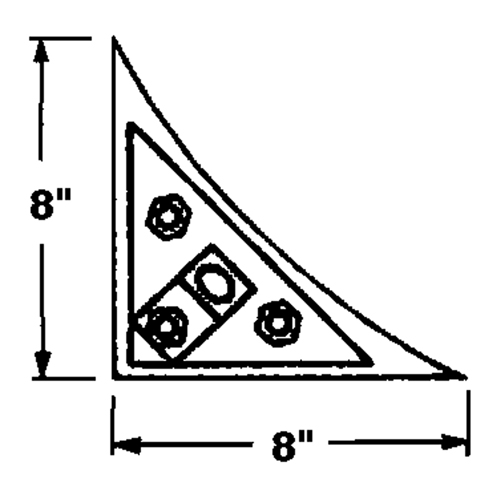 Cale de roue, 8" x 8" x 8", Noir Air Extreme Inc.