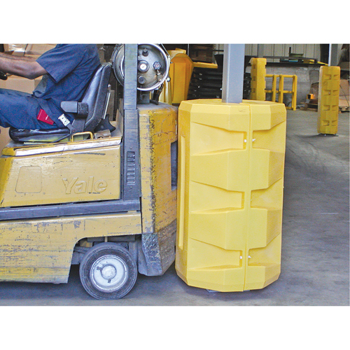Column Protectors, 8-1/4" x 10-1/4" Inside Opening, 23-1/2" L x 23-1/2" W x 39-1/2" H, Yellow Air Extreme Inc.