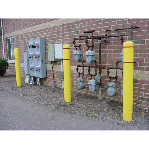 Polyethylene Bollard Covers, 6-5/8" Dia. x 60" L, Yellow Air Extreme Inc.