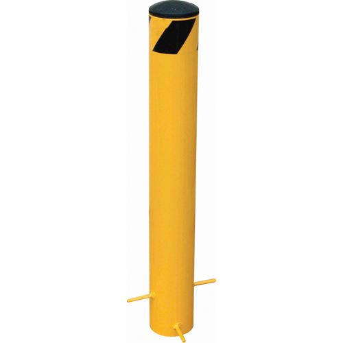 Pour-In-Place Bollards, Steel, 42-1/2" H x 5-9/16" W, Yellow Air Extreme Inc.