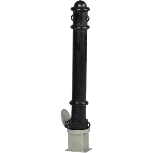 Removable Ornamental Bollards, Steel, 40" H x 4-1/2" W, Black Air Extreme Inc.