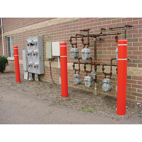 Polyethylene Bollard Covers, 6-5/8" Dia. x 60" L, Red Air Extreme Inc.
