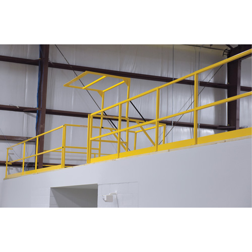 Mezzanine Safety Gate, 68-1/2" L x 42" H, 80-1/16" Raised, Yellow Air Extreme Inc.