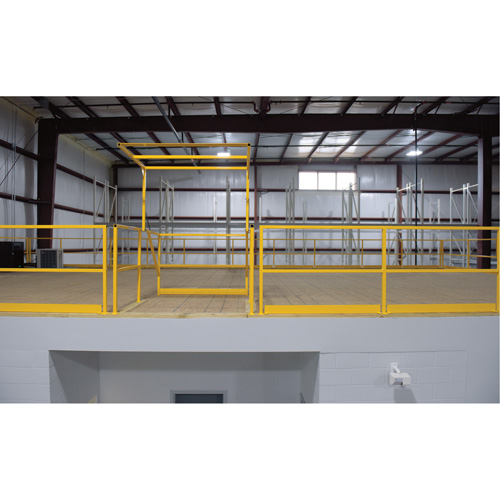 Mezzanine Safety Gate, 68-1/2" L x 42" H, 80-1/16" Raised, Yellow Air Extreme Inc.