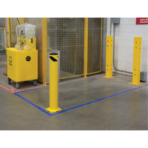 Safety Bollard, Steel, 36" H x 5-1/2" W, Yellow Air Extreme Inc.