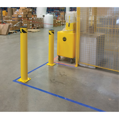 Safety Bollard, Steel, 36" H x 5-1/2" W, Yellow Air Extreme Inc.