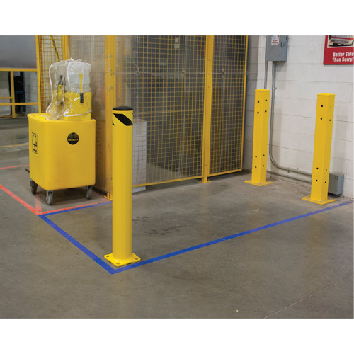 Safety Bollard, Steel, 42" H x 5-1/2" W, Yellow Air Extreme Inc.