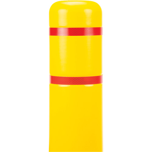 Polyethylene Bollard Cover, 4-1/2" Dia. x 52" L, Red/Yellow Air Extreme Inc.